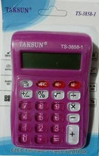 Taksun Calculator Standard Function Desktop Calculator Regular Purple TS-3858-1