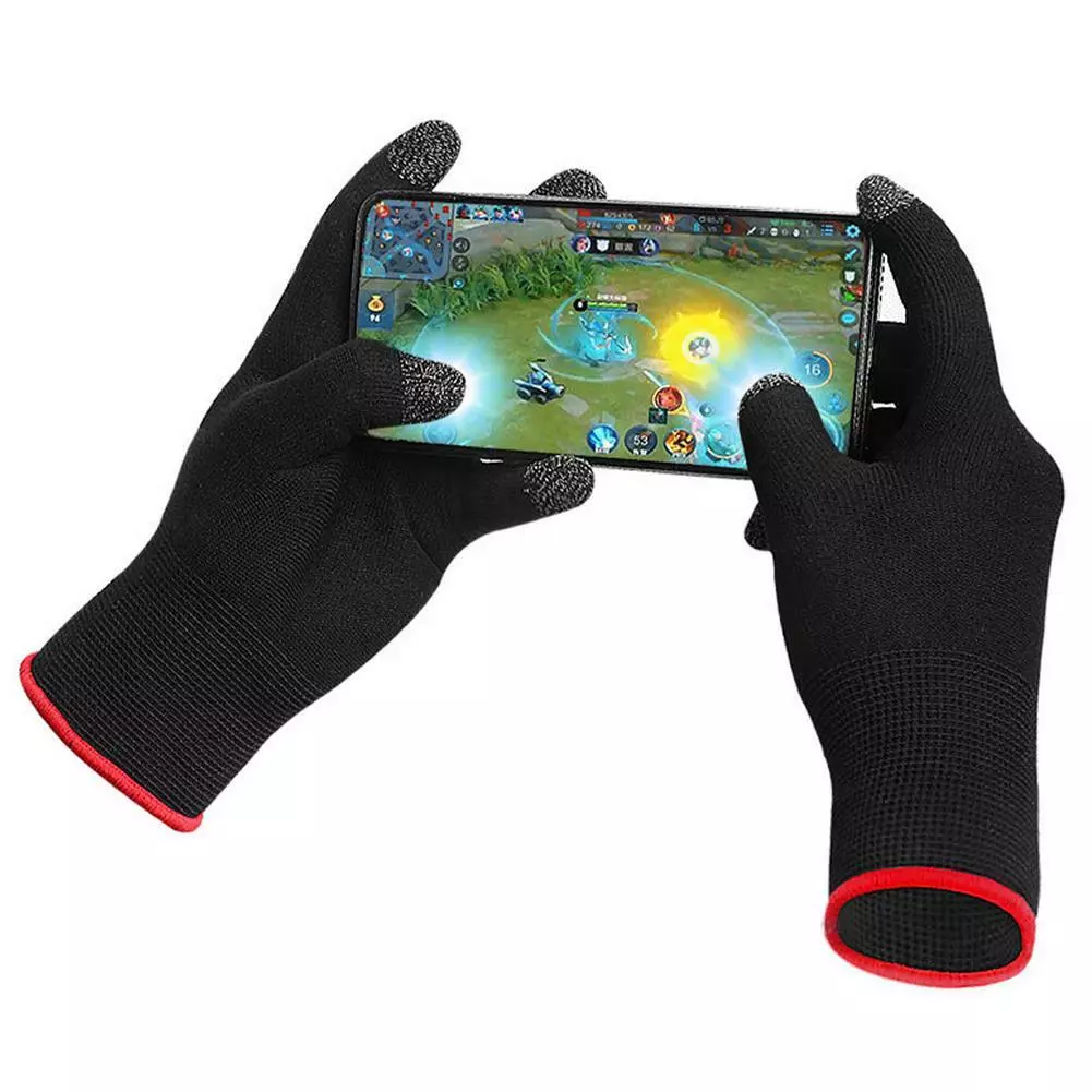 Touch Screen Finger Gaming Gloves Ultra thin 5finger Anti slip Sweat proof UK