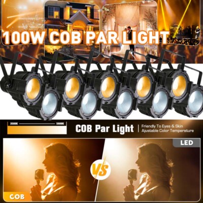100W LED COB Par Light Audience Blinder Cool /Warm White Lighting Stage Theater