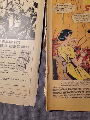 Action Comics #296 (Jan 1963, DC) GD+ Silver Age The Invastion of the Super Ants - Picture 8 of 16