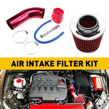 Cold Air Intake Induction Filter Pipe Power Flow Hose Kit System 3 Aluminum