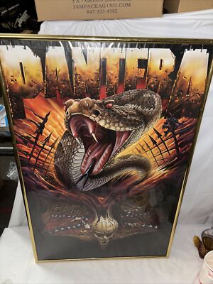 Vintage Pantera Serpent Snake Poster Metal Rock Framed 22x33 | eBay