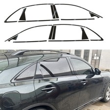 Glossy Black Chrome Delete Window Trims For Infiniti Qx70 Fx35 Fx35 Fx50 2009-16