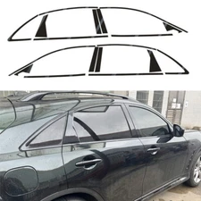 Glossy Black Chrome Delete Window Trims For Infiniti QX70 FX35 FX35 FX50 2009-16