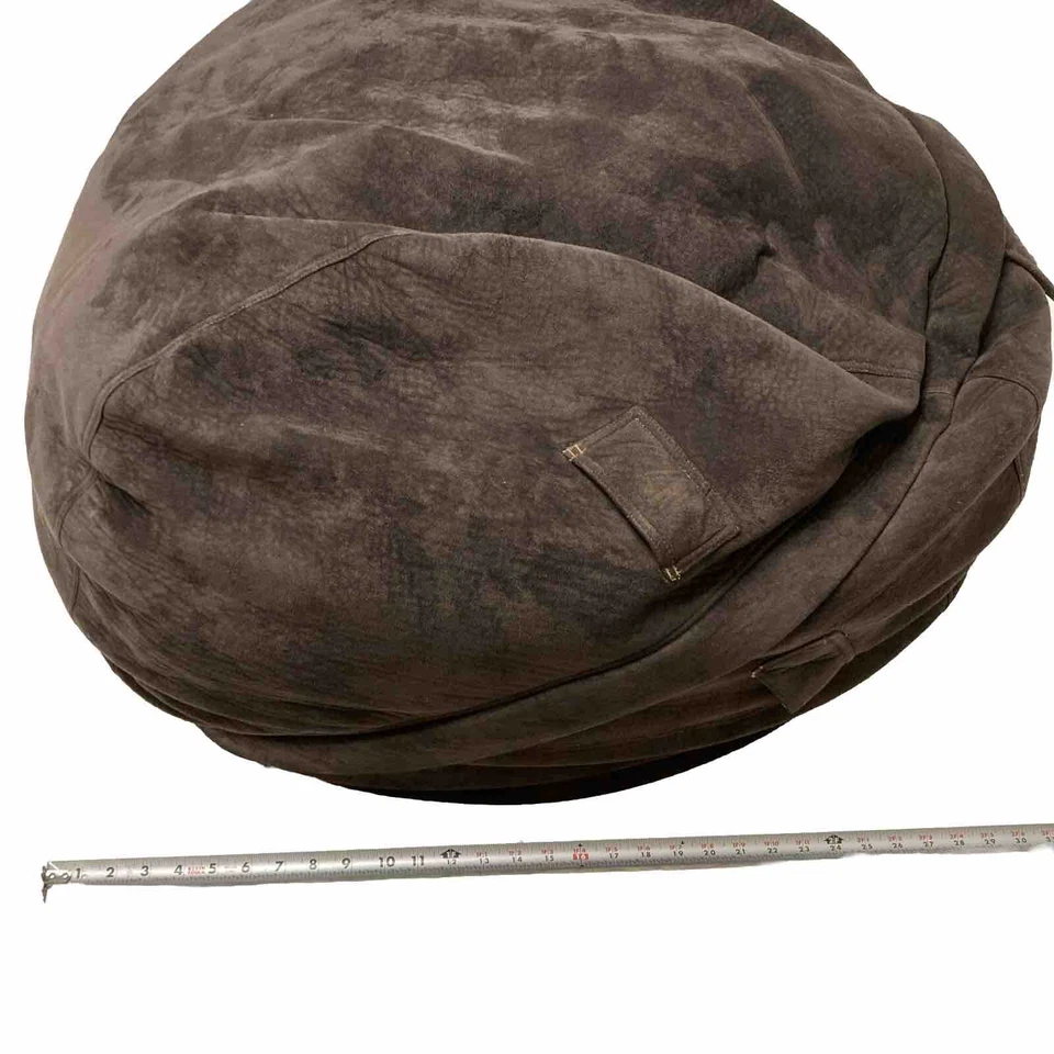 LOVESAC Kidsac Peluche GAMUZA BOLSA DE FRIJOLES DE GRAN TAMAÑO y cubierta color espresso. Peluche. Foto 4 de 4