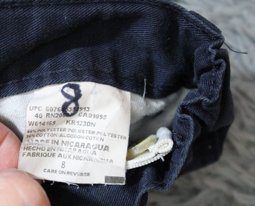 Dickies Shorts Boys 8 Dark Blue School Uniform Adjustable Waist Vintage - Picture 6 of 6
