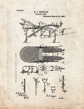 Invalid Bed Patent Print Old Look