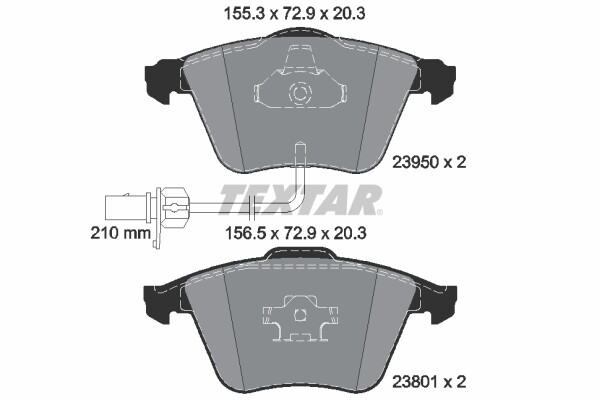 Textar 2395001 Bremsbelagsatz, Scheibenbremse FüR Audi-image