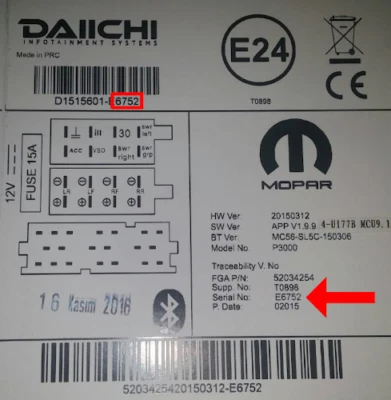DAIICHI RADIO CODE FIAT QUBO FLORINO DUCATO PEUGEOT CITROEN LANCIA