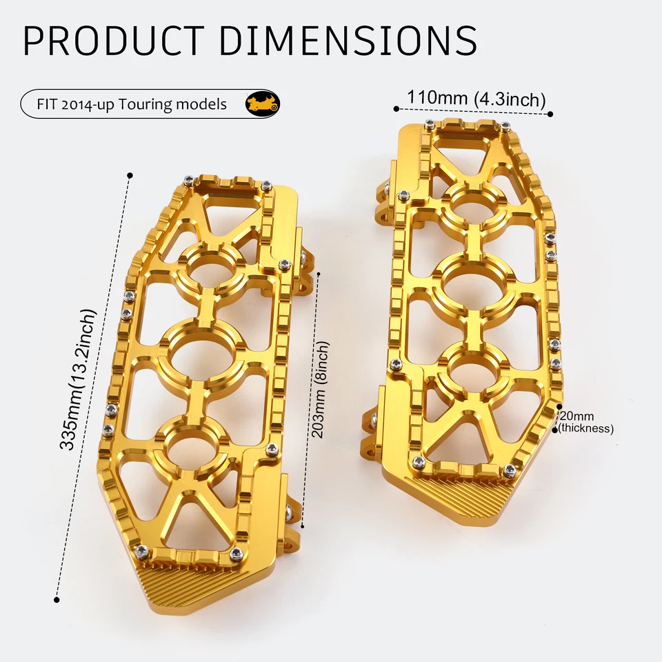 MX Style Floorboards For Harley CVO Road Glide FLTRXSE & King Touring 2014-Up - Imagem 4 de 4