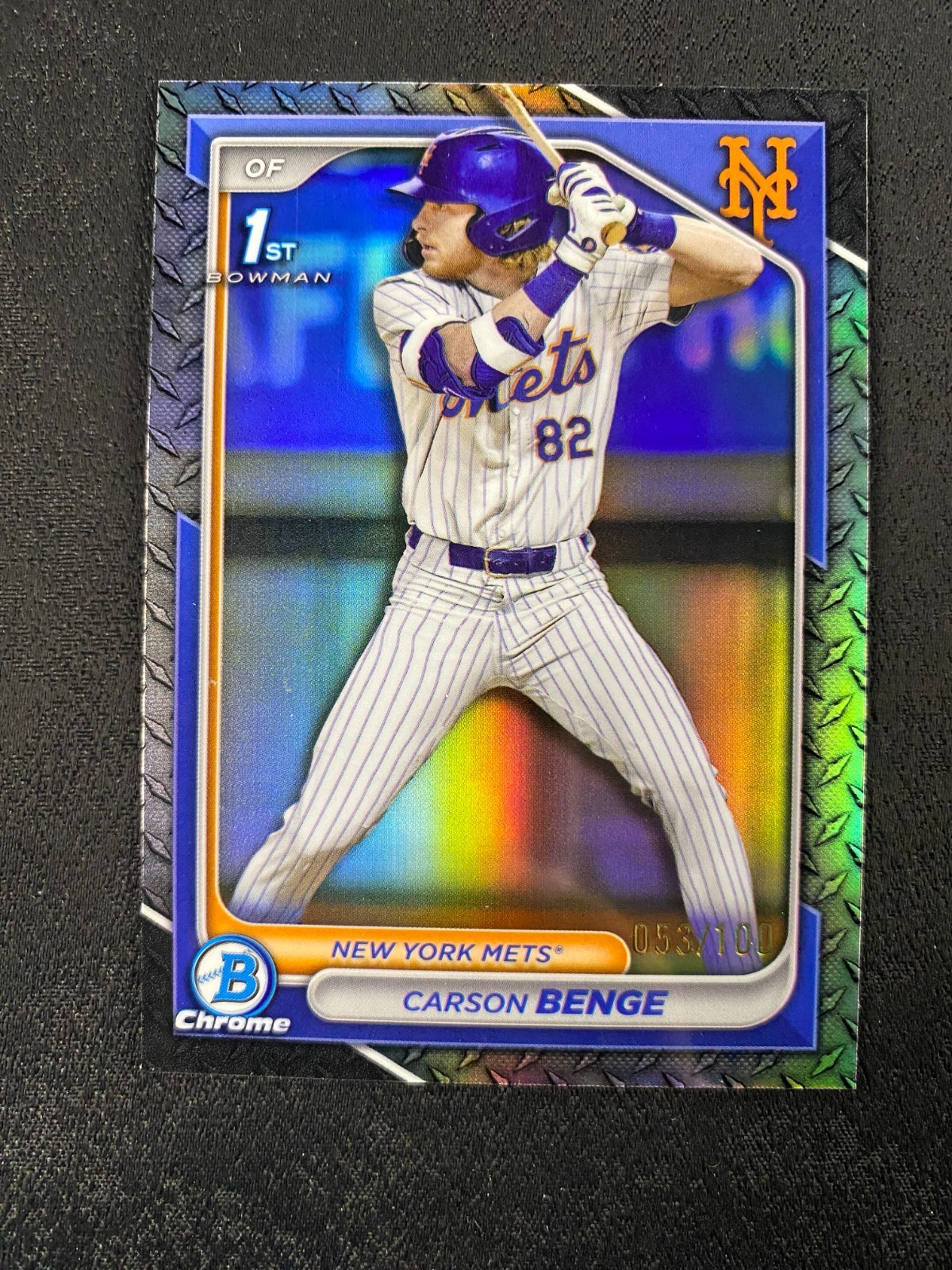 2024 Bowman Draft Chrome Carson Benge #BDC-28 Steel Metal Refractor /100 E321