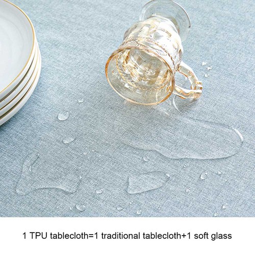 Table Cloth Dining Decor Cover Cotton Linen Round Shape Tablecloths Supplies - Picture 5 of 11