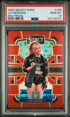 2024 Panini Select WWE Wrestling #100 Liv Morgan /175 Red Prizm Gem Mint PSA 10