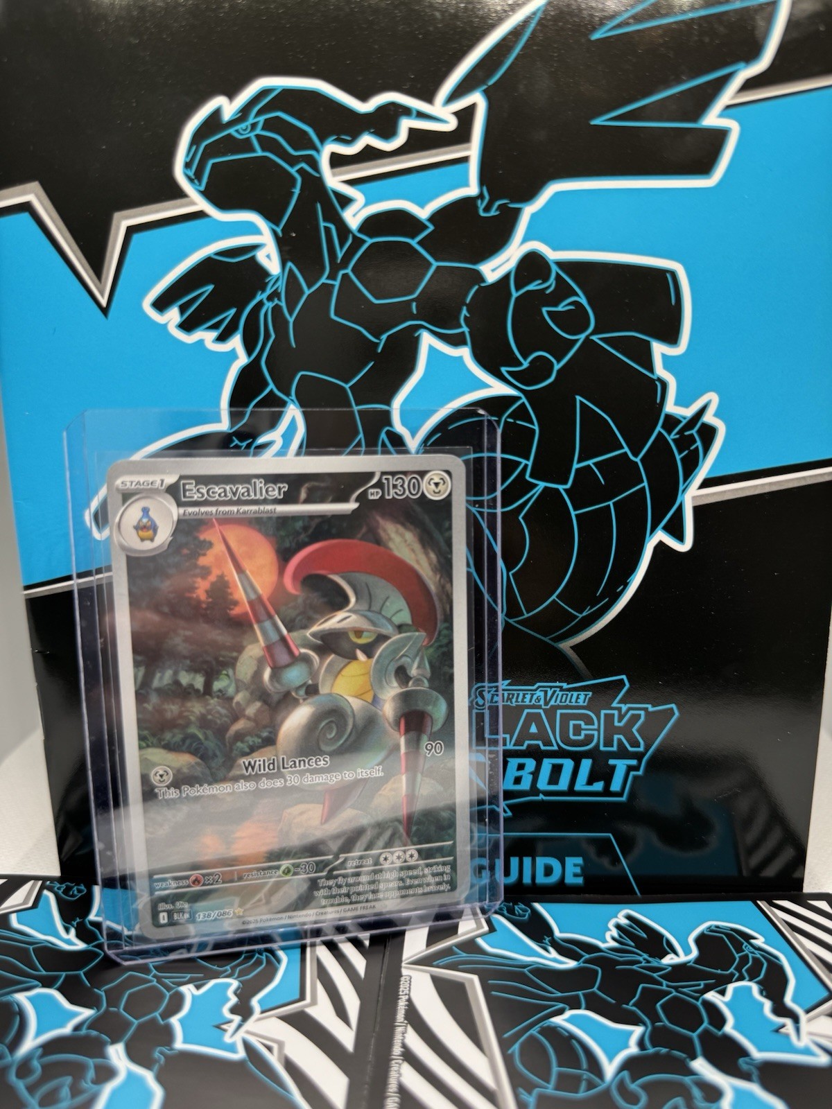Pokemon TCG - Escavalier - 138/086 - Illustration Rare - SV: Black Bolt MINT NEW