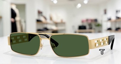 VERSACE VE2257 100271 Gold Dark Green 60 mm Men's Sunglasses