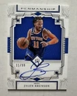 2022-23 Jalen Brunson National Treasures Auto Penmanship Jersey Number # 11 /99!