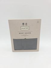 Hunter Unisex Black Tall 6 Stitch Cable Boot Socks Size L Wmns 8-10 Mens 7-9