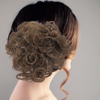 Fake-Dutt-Haarteil, Haarknoten-Erweiterung, Chignon-Haarteil, Lockiges