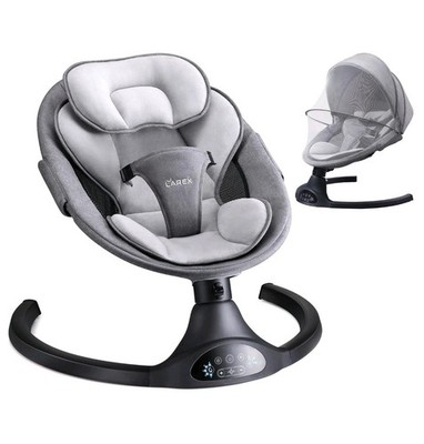 LAREX Baby Swing, Electric Infant Portable Swaying Chair 5 Sway Spds, Remote New