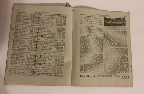 1915 J. Gruber’s Town And Country Almanack Hagerstown Maryland Anuncios Ilustraciones - Imagen 8 de 17