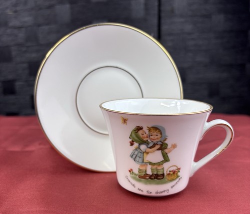 Freinds are for sharing secrets cup and saucer JWK Bavaria - Picture 1 of 4
