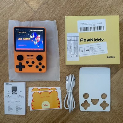 POWKIDDY RGB20S HANDHELD RETRO SPIELKONSOLE 128GB + 16GB NEU GAME PLAYER