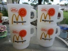 Vintage McDonald’s Fire King Anchor Hocking Milk Glass Cups Mug ~ 4 ~