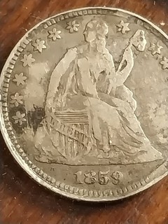 1859 H10C Liberty Seated Half Dime fine