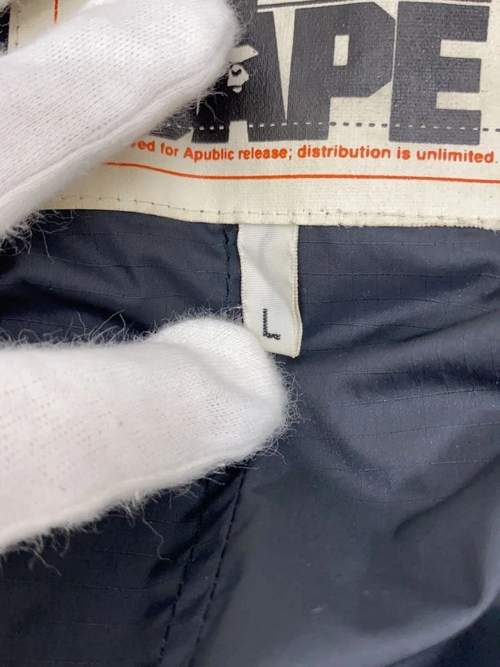 A BATHING APE Jacket black L Used - Image 4 of 4