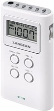 Sangean DT-120 AM/FM Stereo PLL Synthesized Pocket Receiver, WHITE