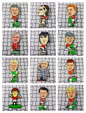 Old School United Players Caricature Busby Fergie Keane Giggs Irwin Pin Badges