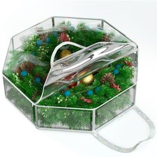 24" Christmas Wreath Storage Container - Waterproof Heavy Duty Wreath Bag wit...