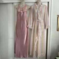 Vintage 90s Victoria's Secret Bridal Nightgown Robe to Match Set - Medium