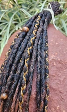 New Set Brown  Synthetic Dreadlock Extensions – 20SE Dreads, 55-60 cm, Handmade