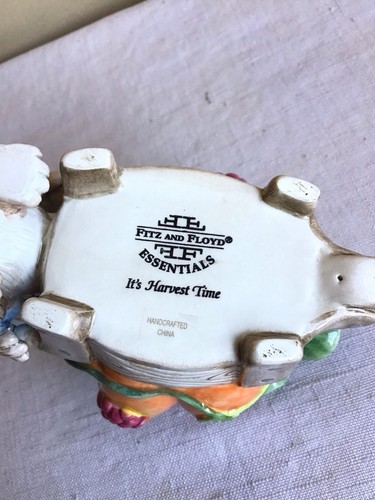 Fitz And Floyd Essentials Its Harvest Time Pilgrim Squirrel Ceramic Creamer - Picture 8 of 8