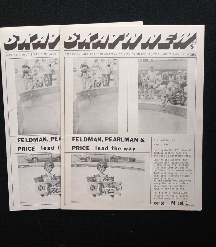 SKAT'N NEWS skateboard newsletter magazine March 12 1980 with extra cover 