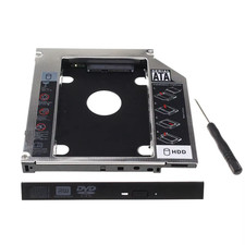 Aluminum Metal Material 2Nd HDD Caddy SATA to SATA 2.5" SSD HDD Case for Laptop