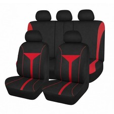 Car Seat Cover Full Set, Soft Breathable Vehicle Front and Rear Split Bench, ...