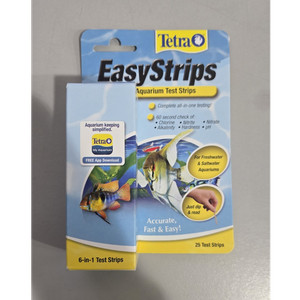 Tetra EasyStrips 6-in-1 Aquarium Water Test Strips Chlorine pH 25 Count