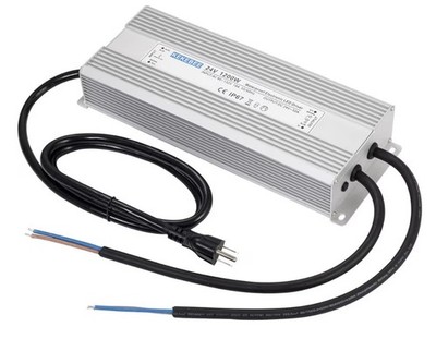 LED Driver 24V1200W Waterproof Power Supply AC90-132V to DC24V50A High 