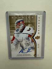 20-21 Upper Deck Premier Rookies Vitek Vanecek #63 Capitals Autograph GOLD /35