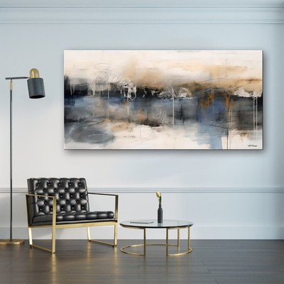Large Abstract Canvas Painting, Textured Canvas wall art, Framed, Signed