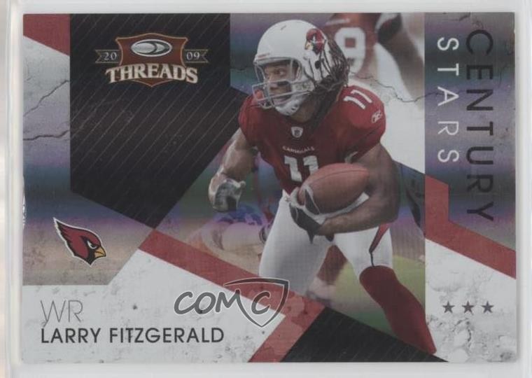 2009 Donruss Threads Stars Century Proof 75/100 Larry Fitzgerald #10 HOF 0b2