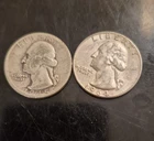 lot of 2 silver washington quarters