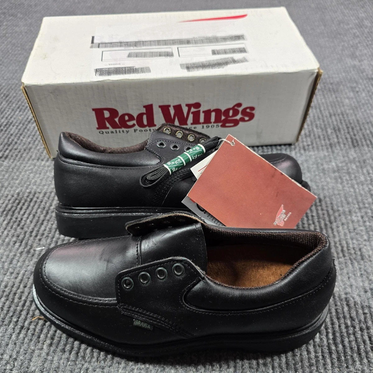 Red Wing Steel Toe Oxford Work Shoes Mens Size 7 D Black SuperSole Made USA NEW Black Red Wing Shoes Solid Casual Shoes for Men for sale | eBay main image 4