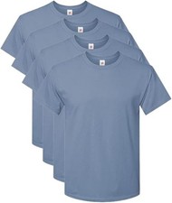 Hanes Men Crew neck T-Shirt 4-Pack ComfortSoft 100 Cotton Heavyweight Tee Plain