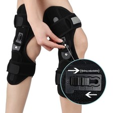Nuevo refuerzo de rodilla cambio rodillera ajustable con bisagras rodillera ortesis soporte