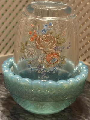 Mosser Flower Decal Courting Fairy Light Blue Iridescent Base