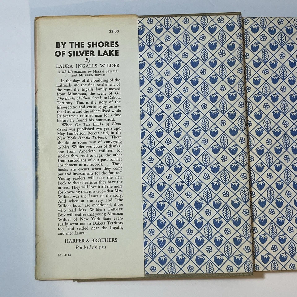 By the Shores of Silver Lake Laura Ingalls Wilder 1939 Vintage Children’s Book Foto 3 de 4