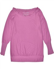 VINTAGE Womens Long Sleeve Tunic Dress UK 10 Small Purple RQ09